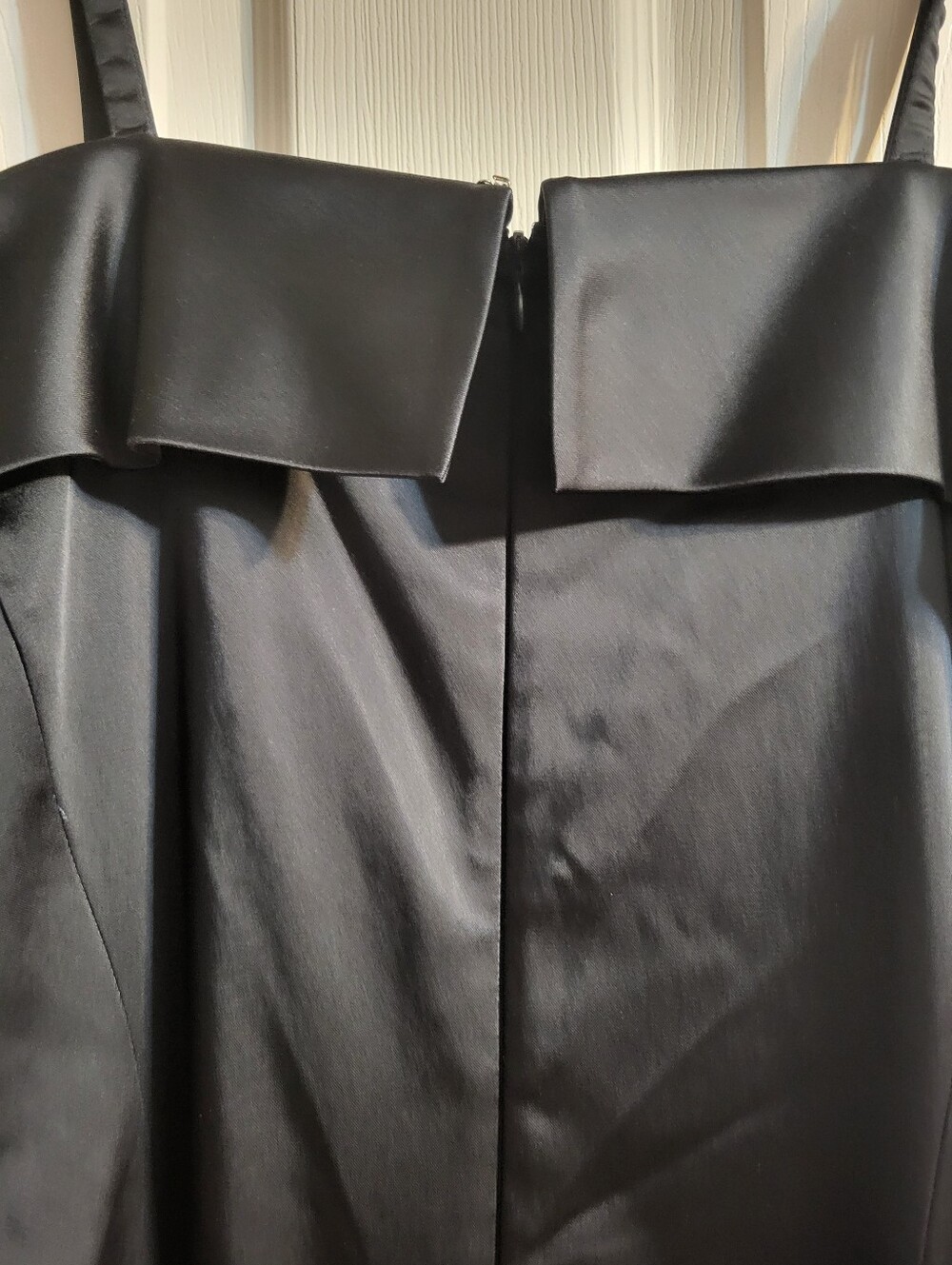 NWT Tahari Classic Midnight Navy Blue Off-Shoulder Midi Dress - Picture 10 of 13